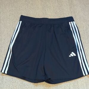 Mens Adidas Regular Fit Logo Shorts Black White Striped Size Medium